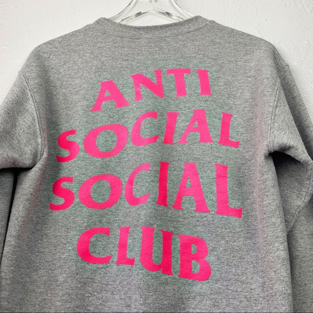 Anti Social Gray Crewneck Sweatshirt Sz Small